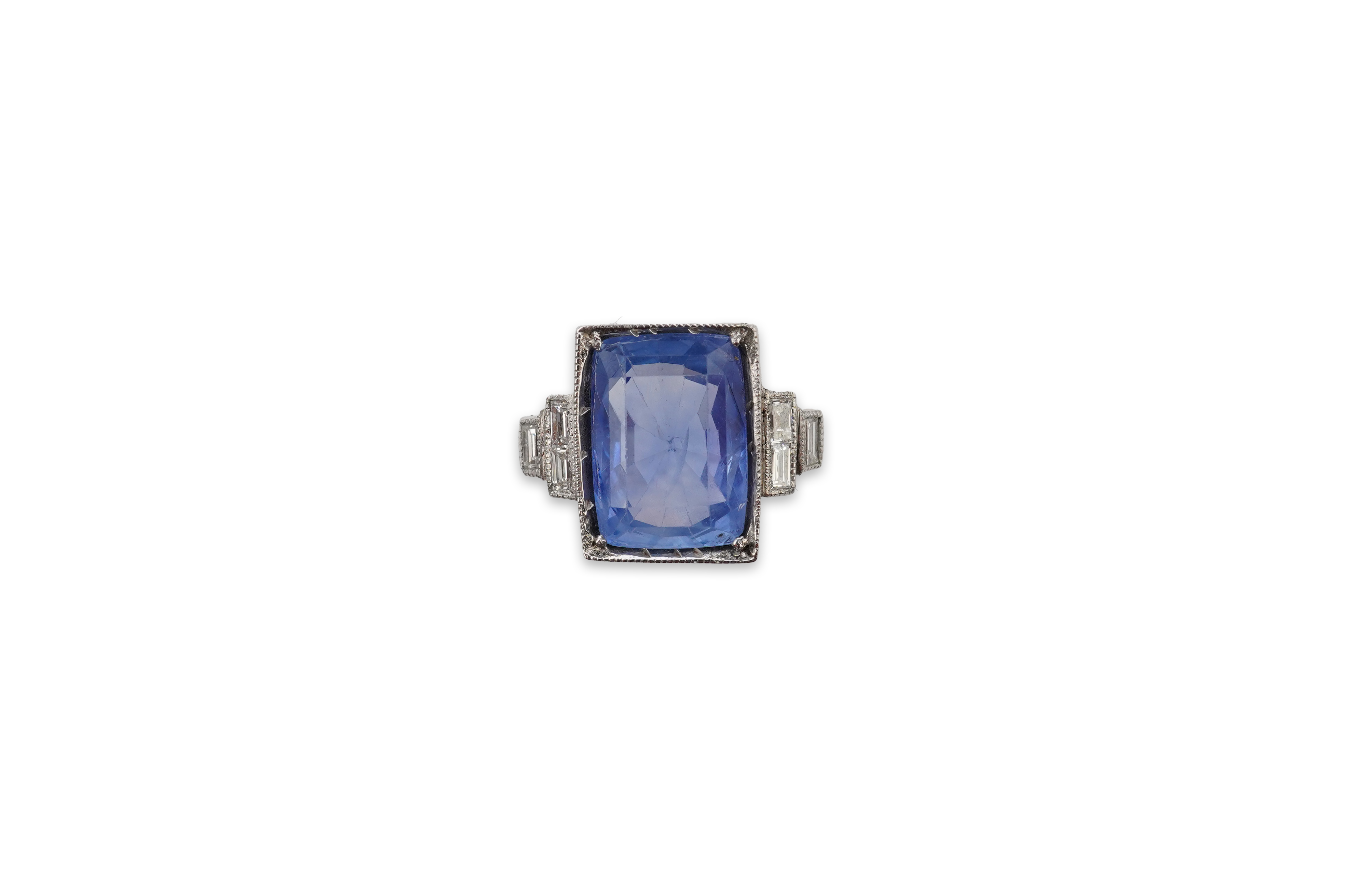 A sapphire and diamond ring
